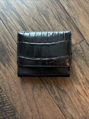 Black Italian Calfskin Leather Woman’s Wallet